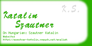 katalin szautner business card